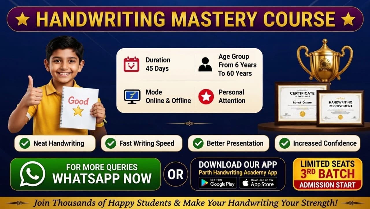 Parth Handwriting Academy Footer